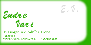 endre vari business card